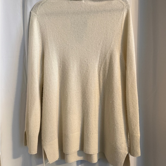 Tommy Bahama Cashmere Beaded V Neck Sweater L Cream - Picture 8 of 13